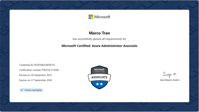 The Simple Entrepreneur Microsoft Azure Administrator AZ 104 certificate