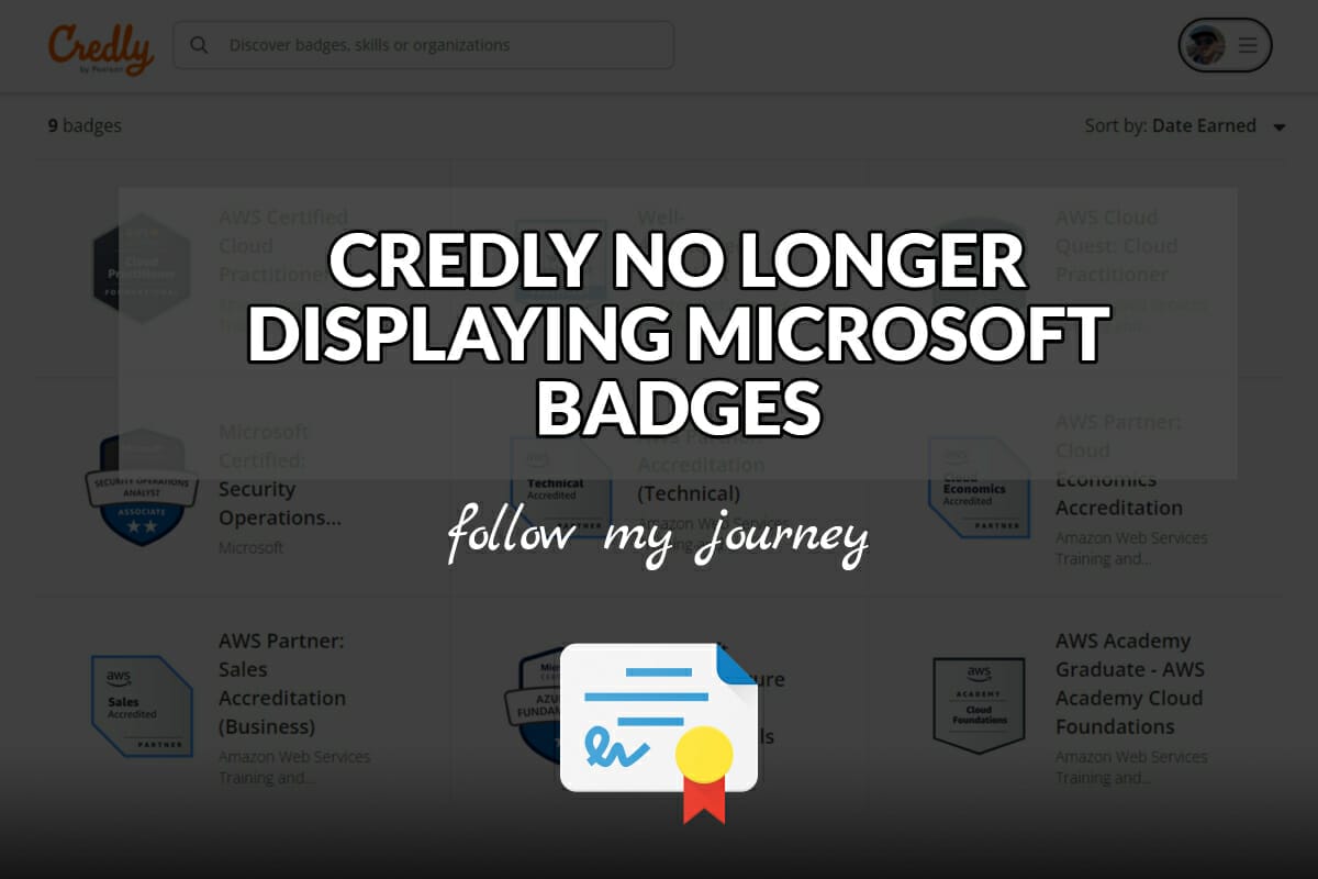 The Simple Entrepreneur CREDLY NO LONGER DISPLAYING MICROSOFT BADGES