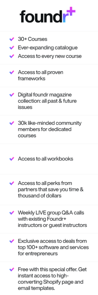 The Simple Entrepreneur Courses for Foundes Foundr membership