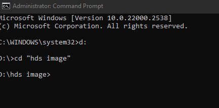 HOW TO EXTRACT FILES FROM A HDS IMAGE change folder