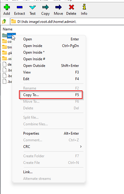 HOW TO EXTRACT FILES FROM A HDS IMAGE root dd file 7zip file explorer copy to