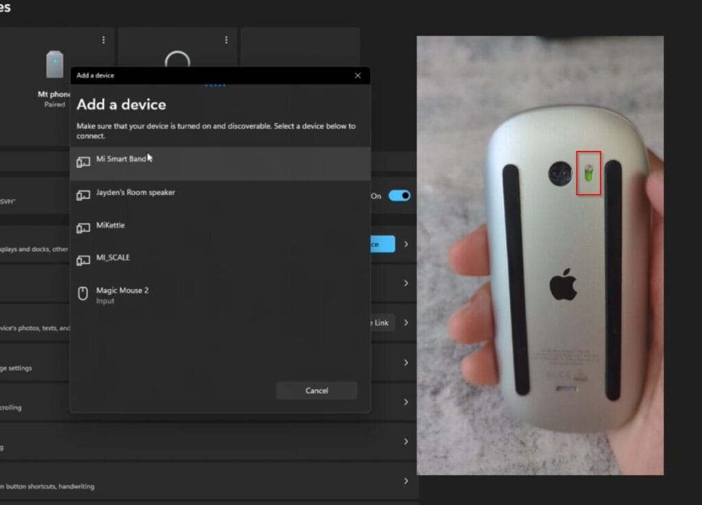 The Simple Entrepreneur CAN YOU CONNECT THE APPLE MAGIC MOUSE 2 WITH WINDOWS 11 device on green