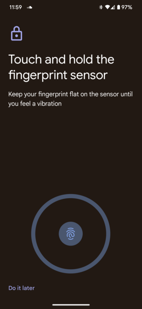 The Simple Entrepreneur HOW TO ADD MULTIPLE FINGERPRINTS IN ANDROID Touch and Hold Fingerprint sensor