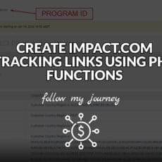 The Simple Entrepreneur CREATE IMPACT.COM TRACKING LINKS USING PHP FUNCTIONS header