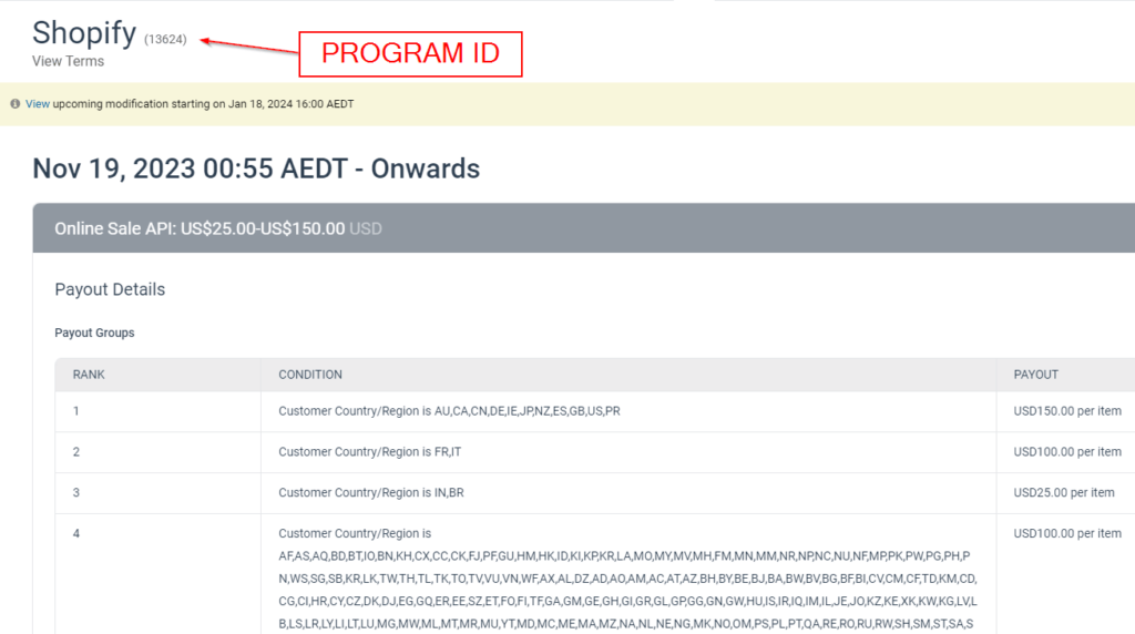 The Simple Entrepreneur CREATE IMPACT.COM TRACKING LINKS USING PHP FUNCTIONS my brands shopify program id
