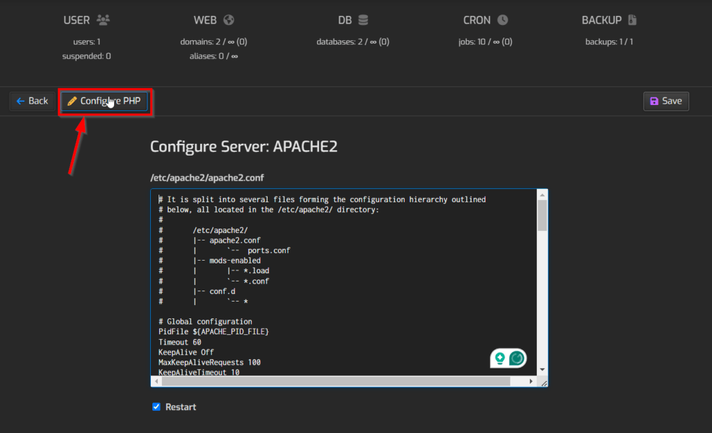 The Simple Entrepreneur Gateway Timeout HestiaCP Server Setting Apache2 configure PHP