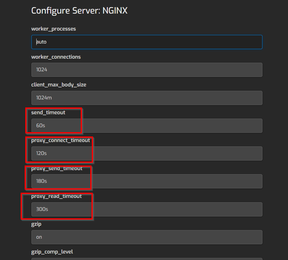 The Simple Entrepreneur Gateway Timeout HestiaCP Server Setting nginx timeout settings