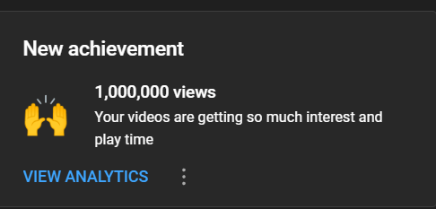 MY YOUTUBE CHANNEL HIT 1 MILLION VIEWS content 1