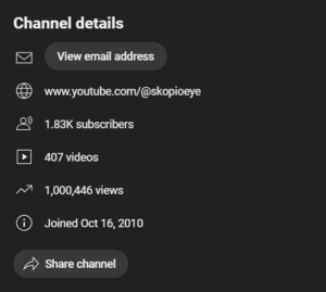 My Youtube Channel Hit 1 Million Views My Youtube Channel Hit 1 Million Views