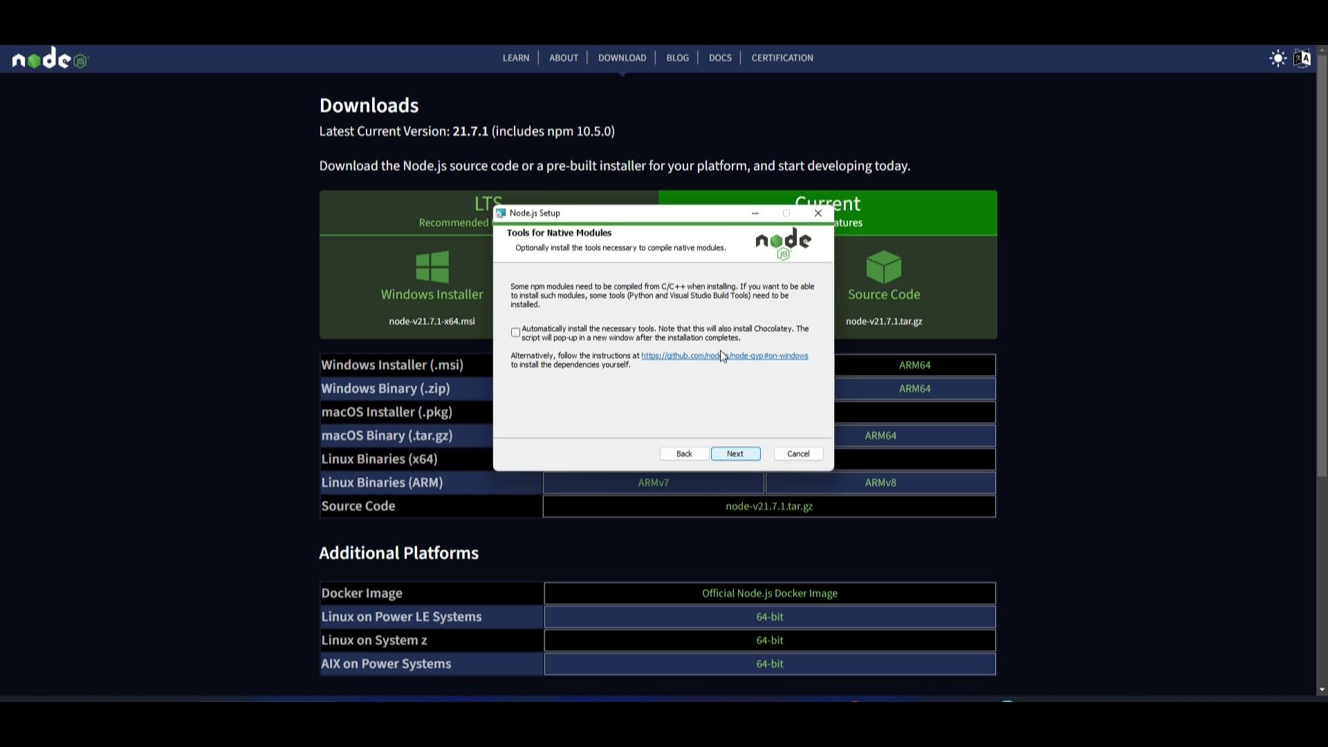 INSTALLING NODE.JS IN VISUAL STUDIO CODE
