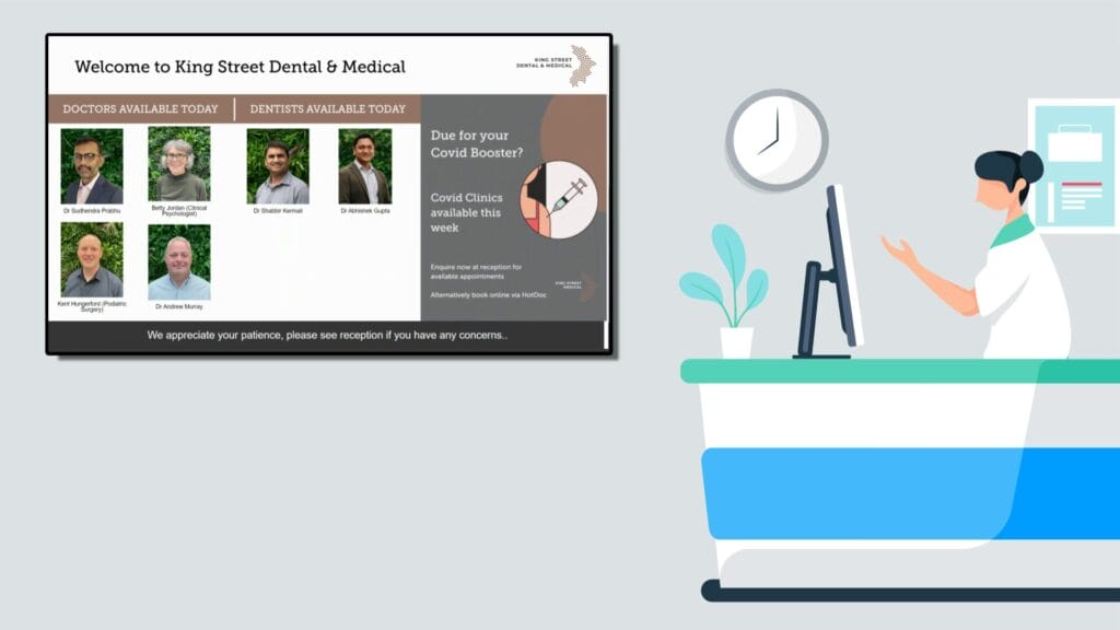 Advertise Me MEDICAL CENTRE ROSTER DIGITAL SIGNAGE SOLUTION 2