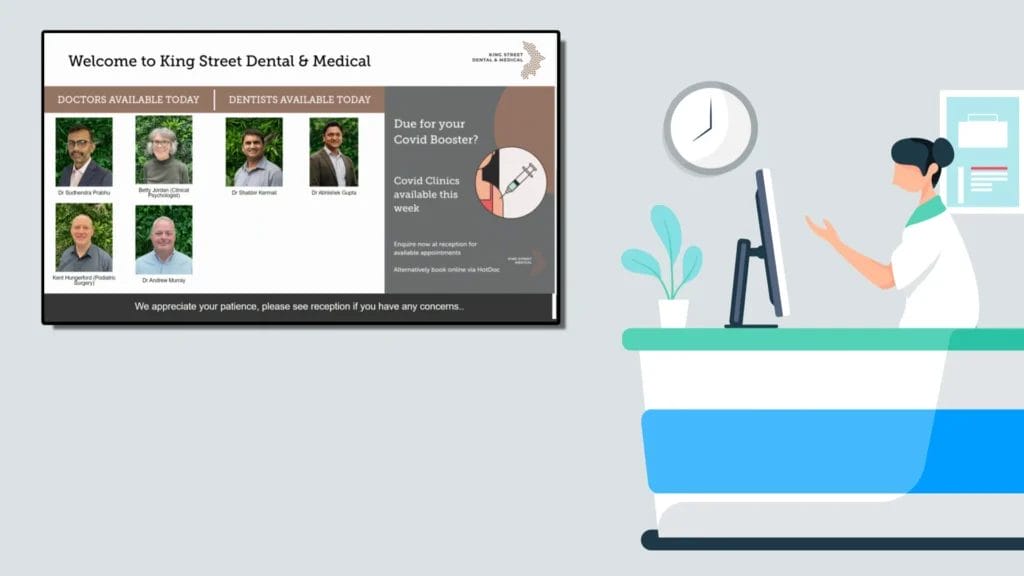 The Simple Entrepreneur Advertise Me MEDICAL CENTRE ROSTER DIGITAL SIGNAGE SOLUTION 2