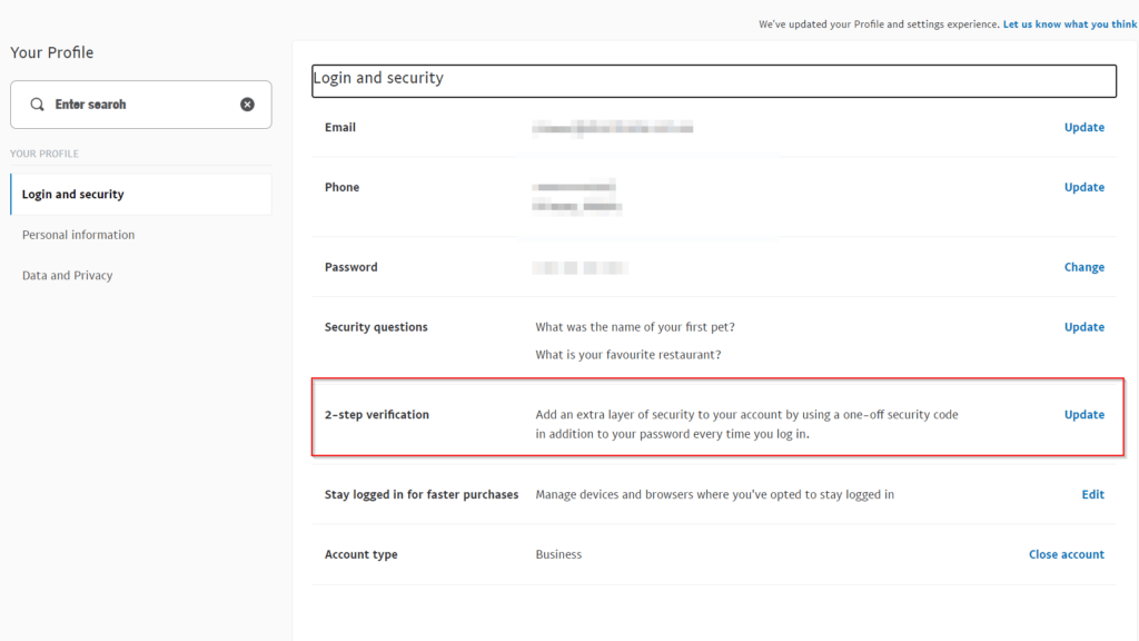 PAYPAL BUSINESS ACCOUNT HACKED AND UNAUTHORISED TRANSACTIONS HOW TO SOLVE Account Settings PayPal phone profile settings