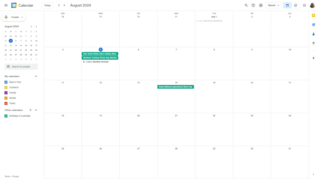 GOOGLE CALENDAR SETTING UP MONTHLY EVENTS WITH EASE view calendar event monthly