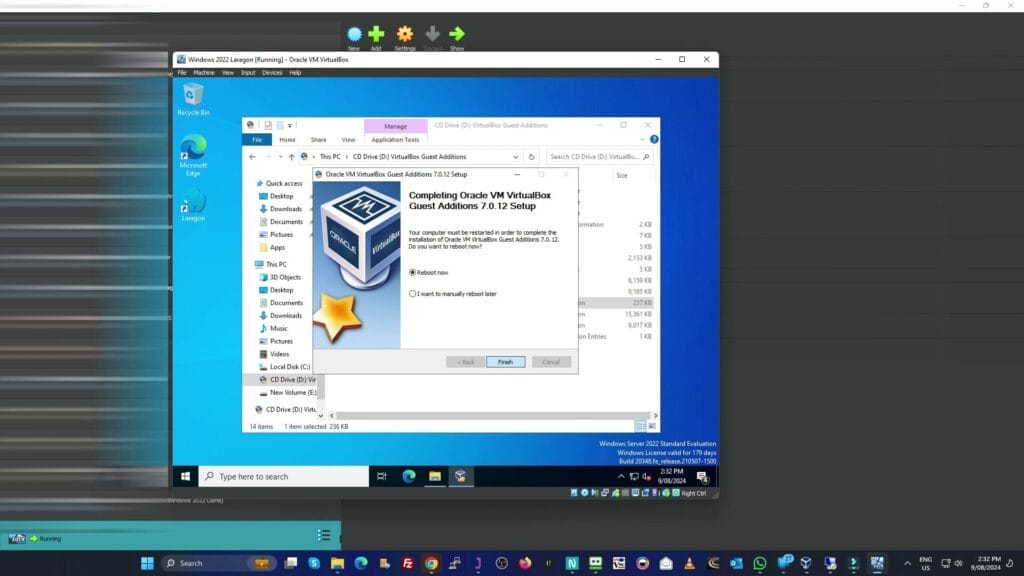 HOW TO INSTALL VIRTUALBOX GUEST ADDITIONS STEP BY STEP GUIDE virtualbox image reboot