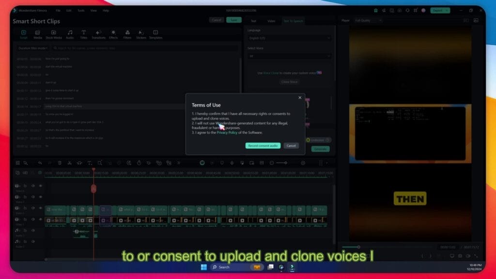 The Simple Entrepreneur Wondershare Filmora 14 AI Voice Cloning (4)