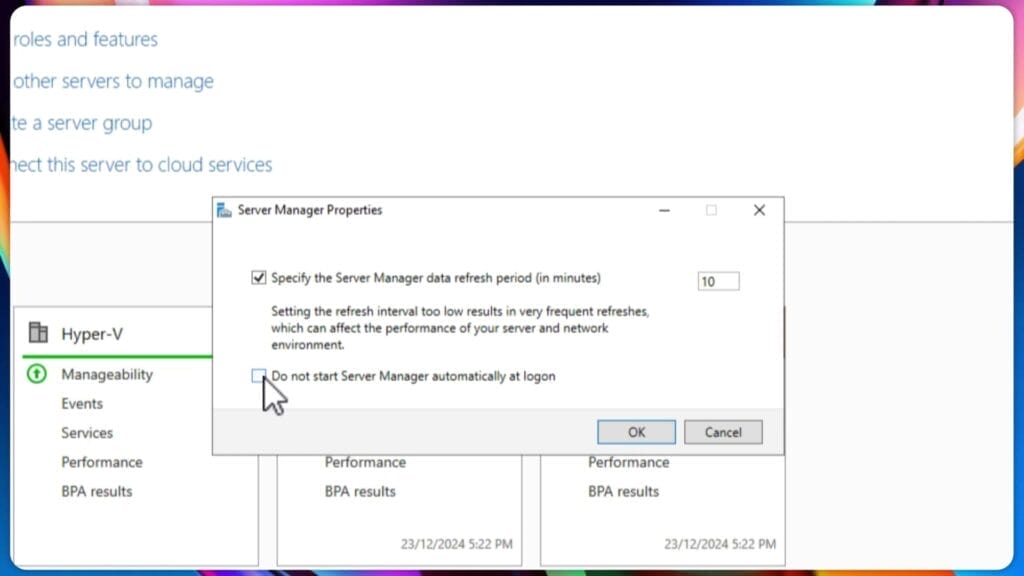 DISABLING SERVER MANAGER POP UP Server Manager Disable Start up