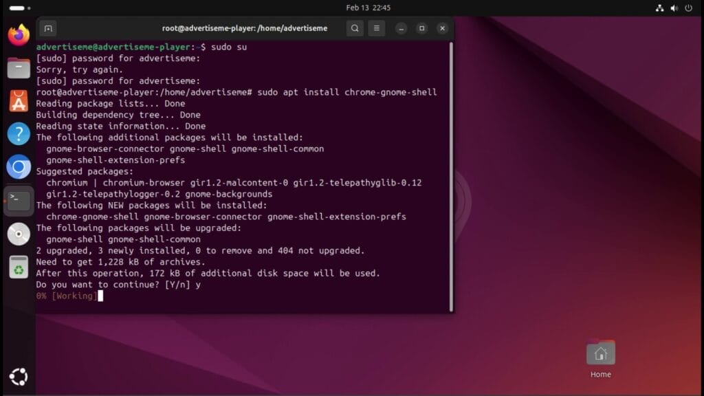 HOW TO DISABLE GESTURES IN UBUNTU 24 gnome extenion install