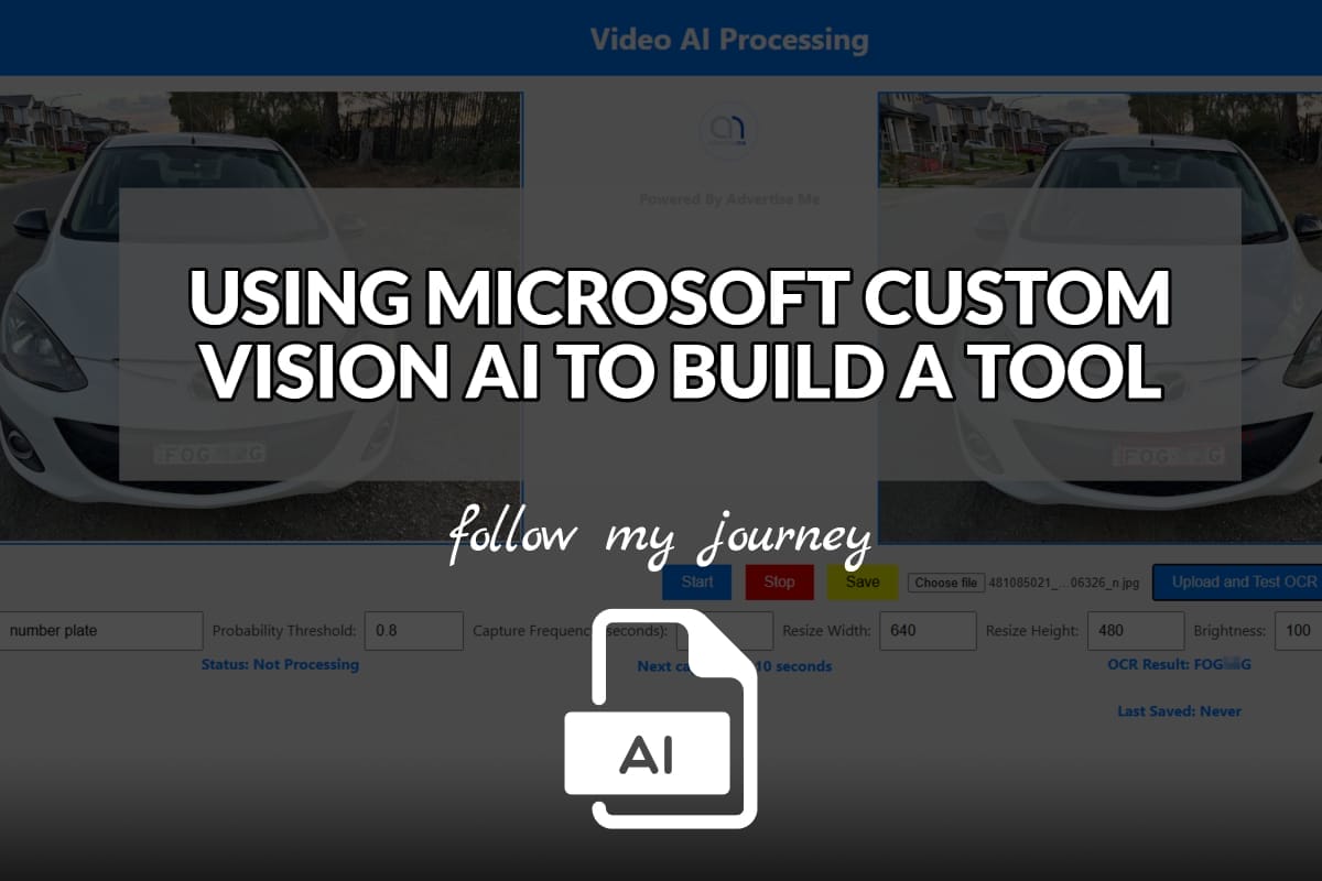 USING MICROSOFT CUSTOM VISION AI TO BUILD A TOOL