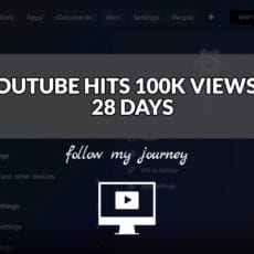 YOUTUBE HITS 100K VIEWS IN 28 DAYS