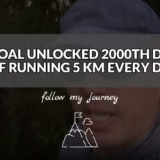 GOAL UNLOCKED 2000TH DAY OF RUNNING 5 KM EVERY DAY