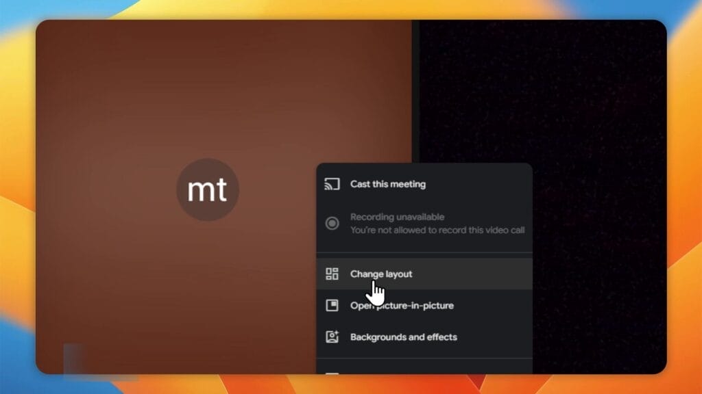 HOW TO CHANGE GOOGLE MEET PORTRAIT TILES TO LANDSCAPE (4)