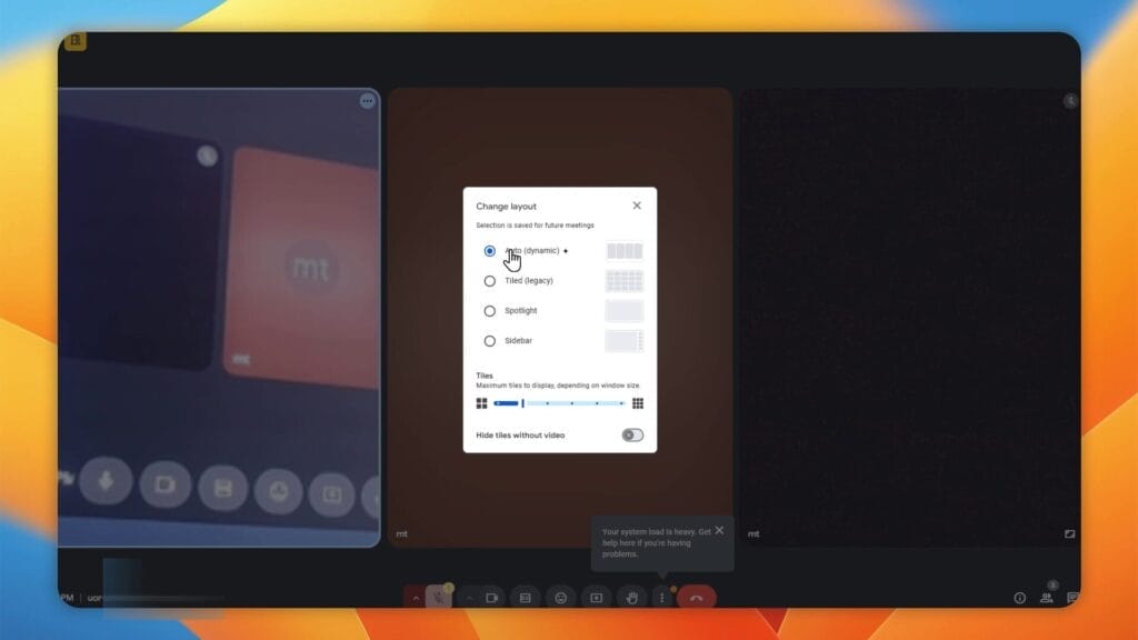 HOW TO CHANGE GOOGLE MEET PORTRAIT TILES TO LANDSCAPE (5)