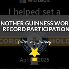 ANOTHER GUINNESS WORLD RECORD PARTICIPATION