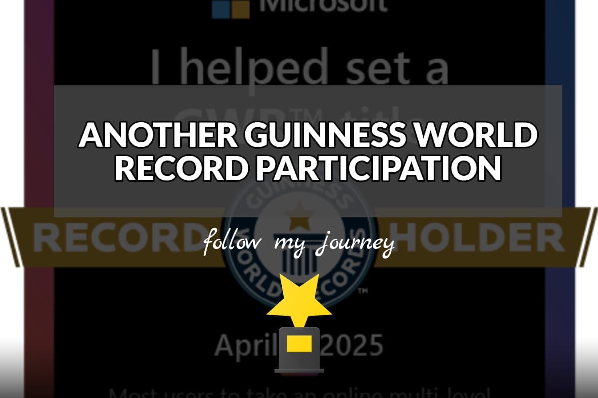 ANOTHER GUINNESS WORLD RECORD PARTICIPATION