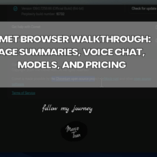 COMET BROWSER WALKTHROUGH PAGE SUMMARIES VOICE CH header