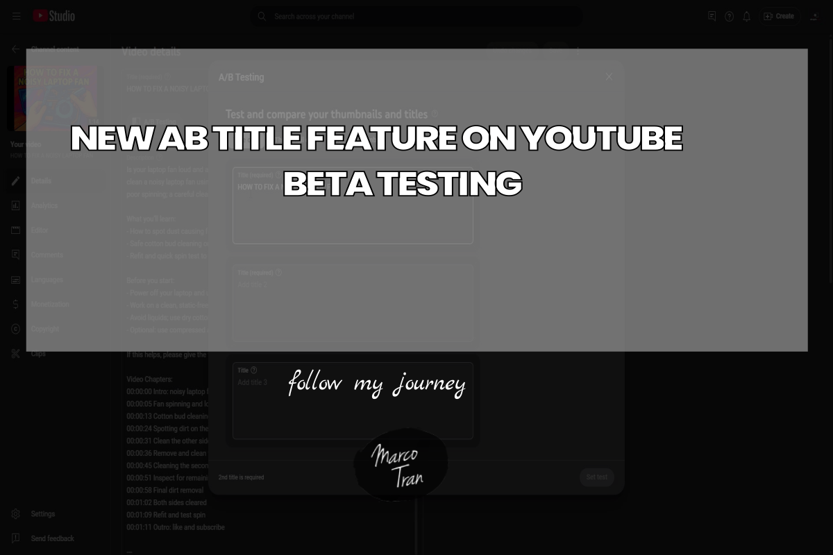 NEW AB TITLE FEATURE ON YOUTUBE BETA TESTING header