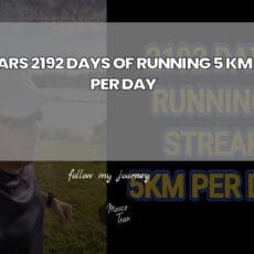6 YEARS 2192 DAYS OF RUNNING 5 KM PER DAY header