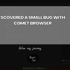 DISCOVERED A SMALL BUG WITH COMET BROWSER header 1
