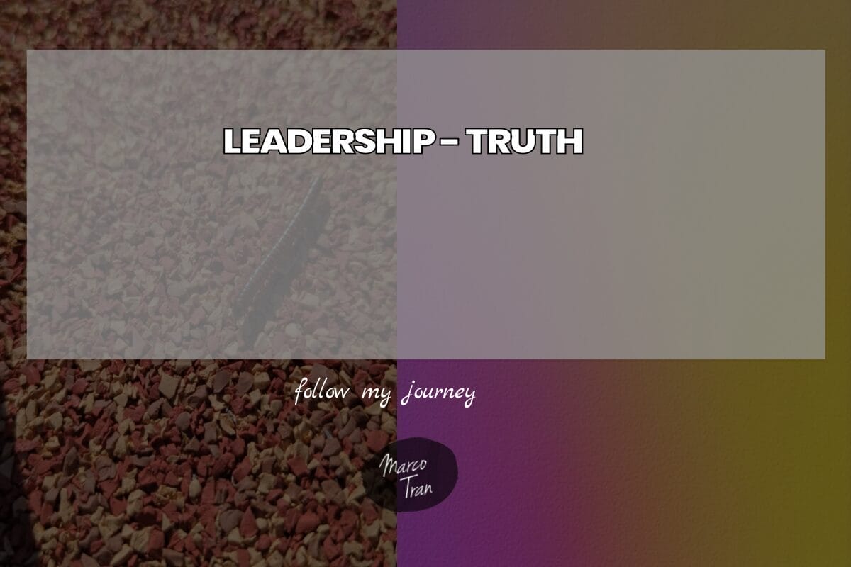 LEADERSHIP TRUTH header