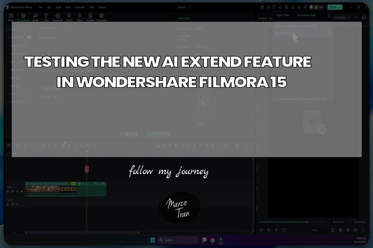 TESTING THE NEW AI EXTEND FEATURE IN WONDERSHARE F header