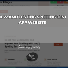REVIEW AND TESTING SPELLING TEST APP WEBSITE header