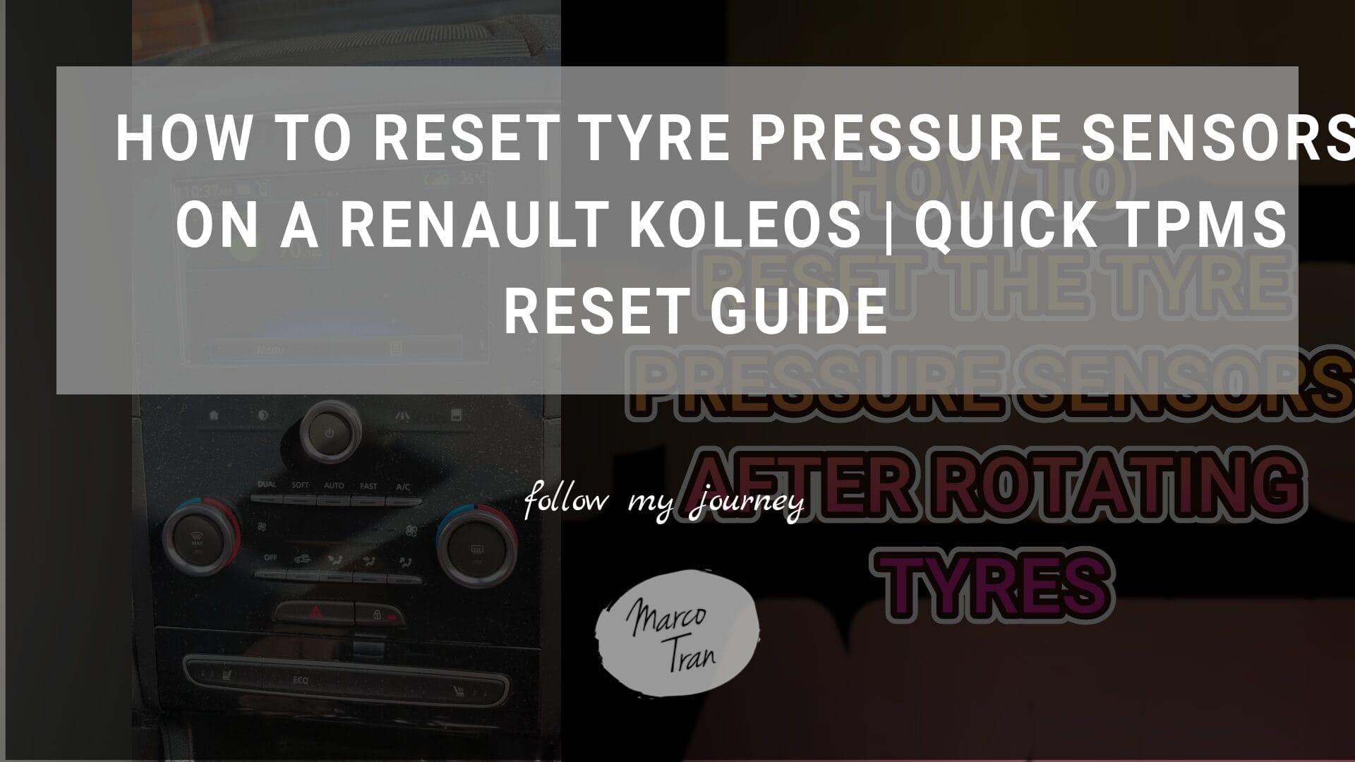 HOW TO RESET TYRE PRESSURE SENSORS ON A RENAULT KO header
