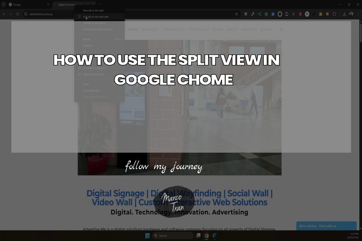 HOW TO USE THE SPLIT VIEW IN GOOGLE CHOME header 2