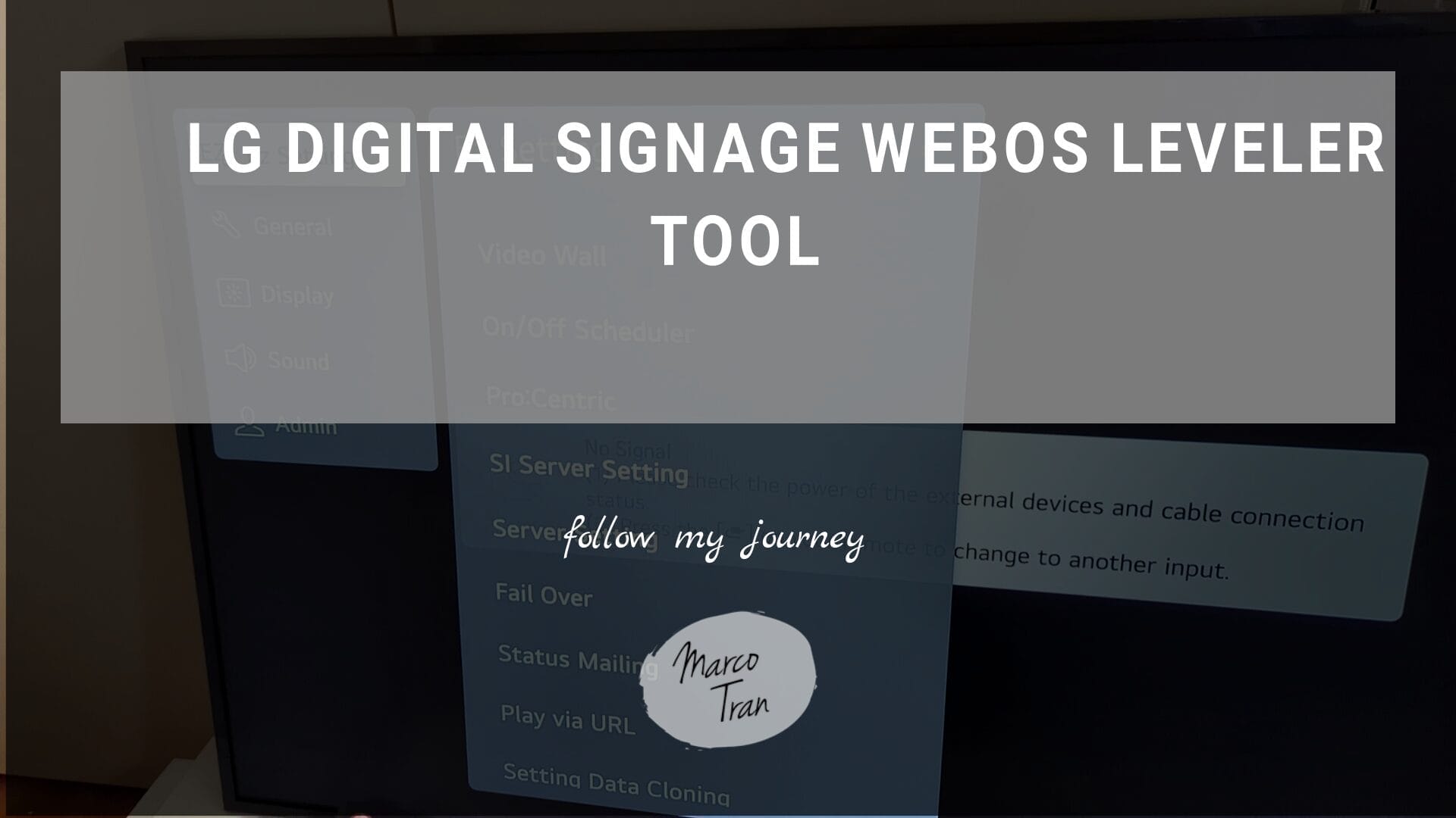 LG DIGITAL SIGNAGE WEBOS LEVELER TOOL header